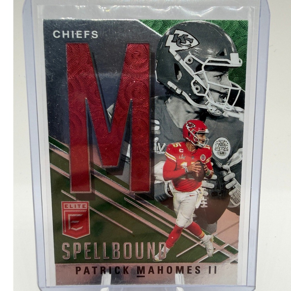 Patrick Mahomes II Spellbound Green 2021 Panini Donruss NFL Kansas City Chiefs